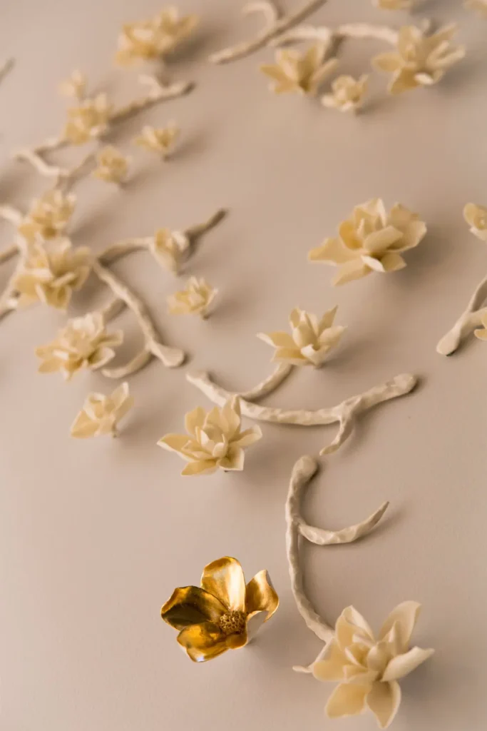 porcelain flowers mur ART ET FLORITUDE